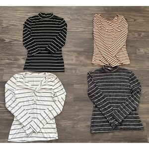 Lot Of 4 Bohme Yellow Chair Long Sleeve Tops Size Small Business Casual Boho